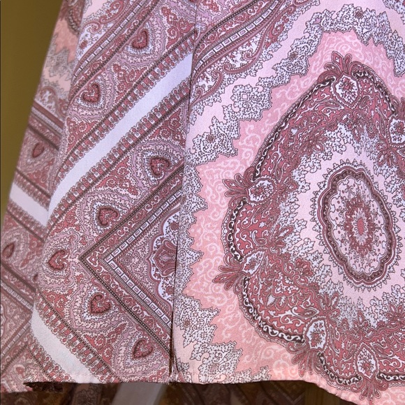 belle sky Pink Paisley Off-Shoulder Boho Blouse - Picture 6 of 10